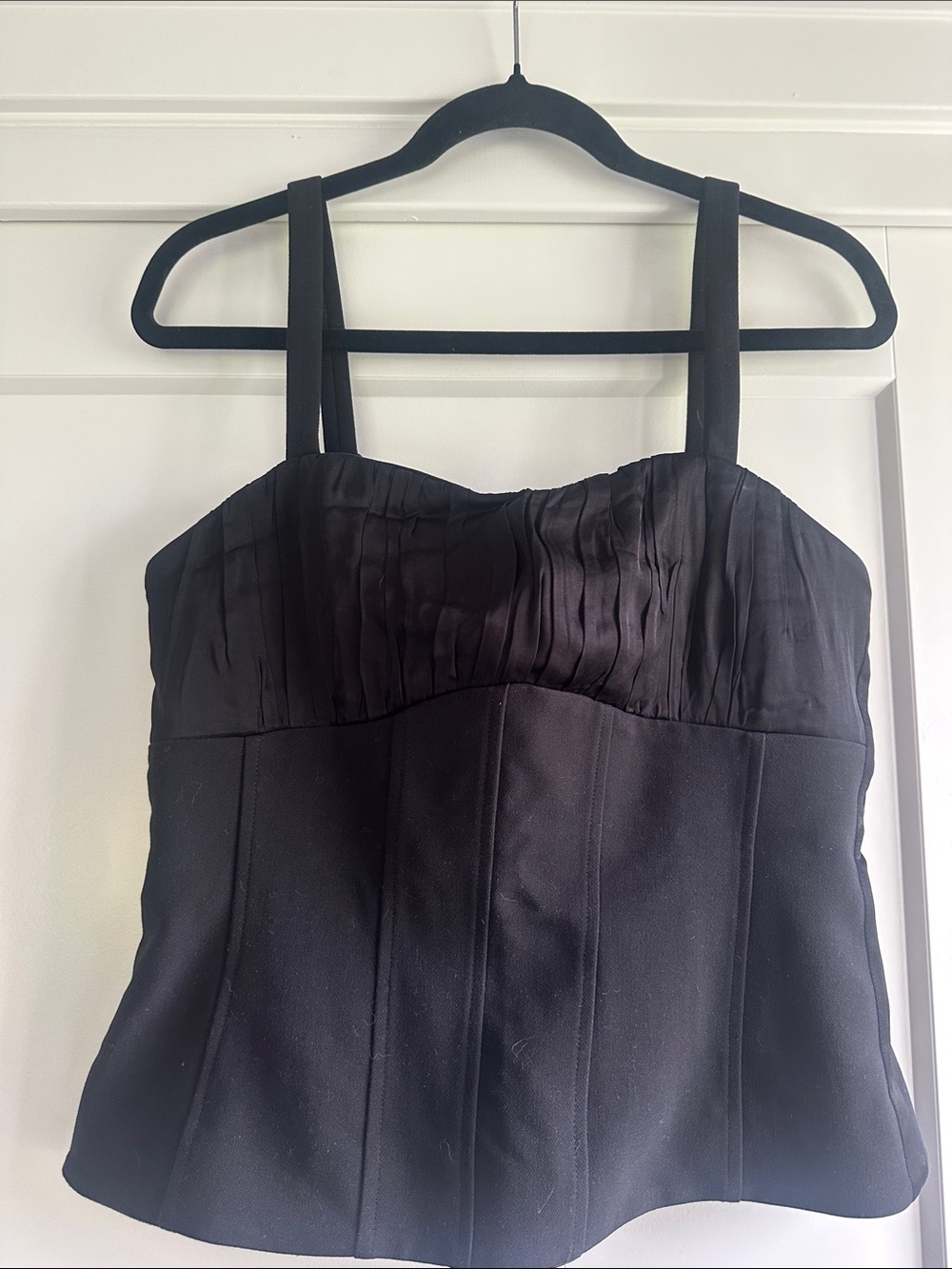 Anthropologie Black Sleeveless Bustier Top